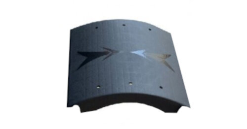verbindingsstuk skate-ramp 60 x 8 cm PE zwart