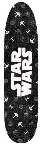 skateboard 61 x 15 x 10 cm hout zwart/wit