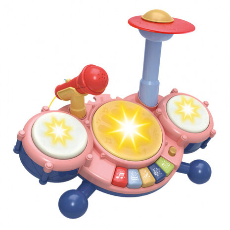kinderdrumstel elektrisch blauw