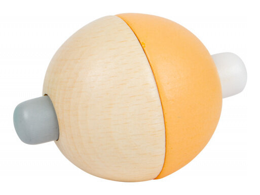 grijpballen junior 5 cm hout naturel/oranje