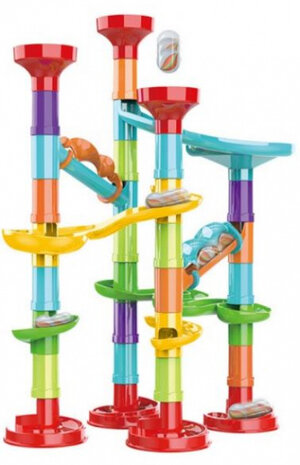 knikkerbaan Super Run Set junior 24,5 x 19 cm 50-delig