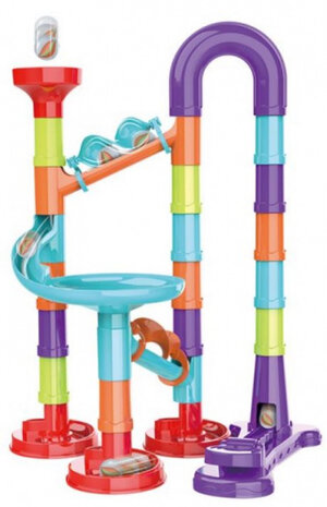 knikkerbaan Super Run Set junior 24,5 x 19 cm 45-delig