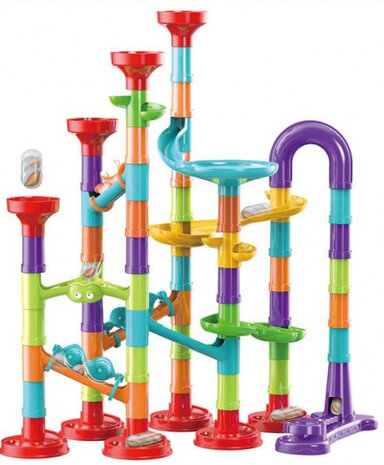 knikkerbaan Super Run Set junior 28 x 21 cm 93-delig