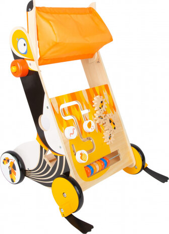 loopwagen toekan junior 49 cm hout oranje/geel