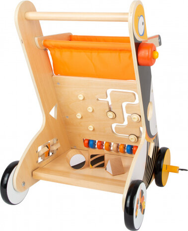 loopwagen toekan junior 49 cm hout oranje/geel