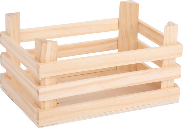 speelset fruit junior 18 x 12 cm hout/vilt naturel