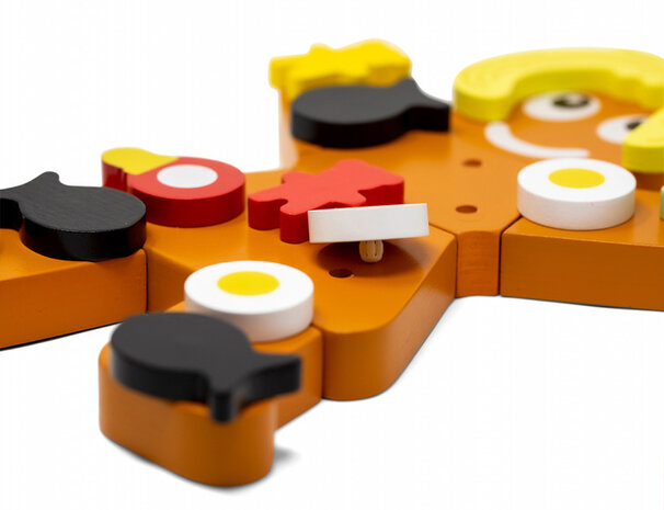 blokkenpuzzel Peperkoekvrouwtje junior hout bruin