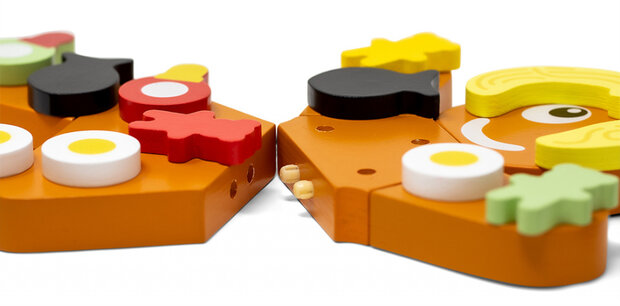 blokkenpuzzel Peperkoekvrouwtje junior hout bruin