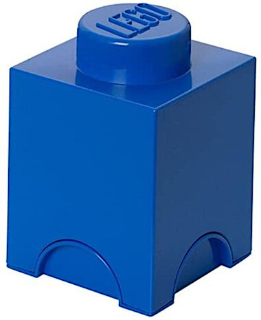 opbergsteen 1 nop 12,5 x 18 cm polypropyleen blauw