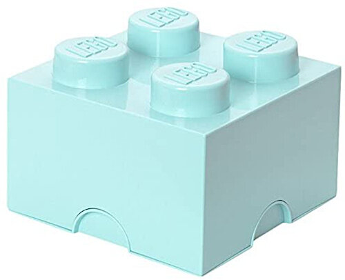 opbergsteen 4 noppen 25 x 18 cm polypropyleen aqua