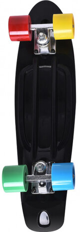 skateboard Old School Retro 57,5 cm aluminium zwart