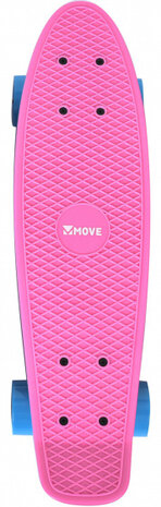 skateboard Old School Retro 57,5 cm aluminium roze