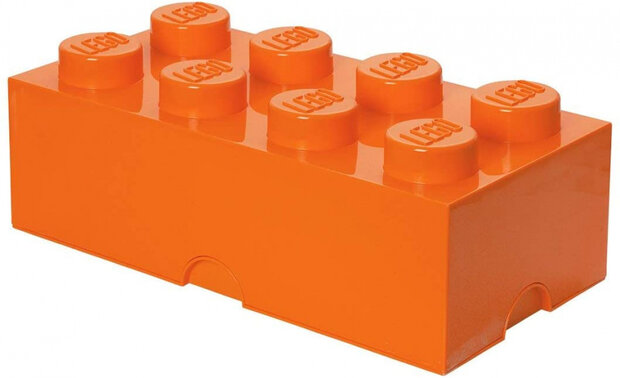 opbergsteen 8 noppen 25 x 50 cm polypropyleen oranje