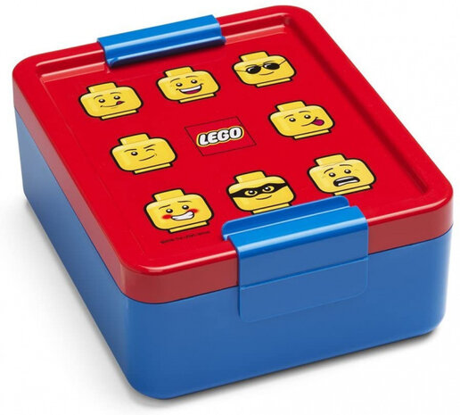 lunchset Iconic junior 17 x 13,5 cm pp rood/blauw 2-delig