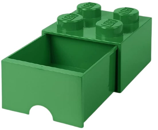 opbergsteen met lade 25 x 18 cm polypropyleen groen