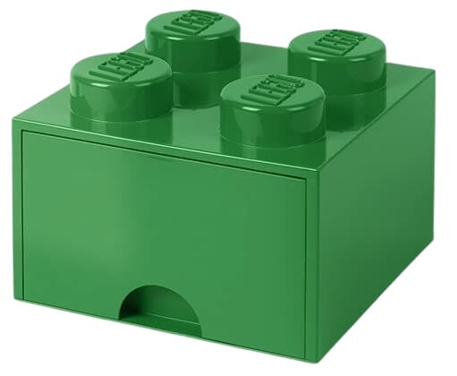 opbergsteen met lade 25 x 18 cm polypropyleen groen