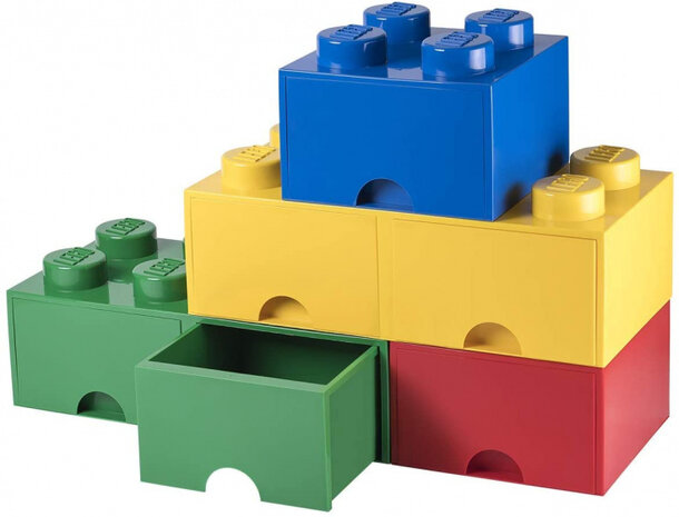 opbergsteen met lade 25 x 18 cm polypropyleen groen