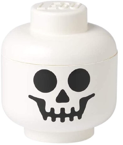 opbergbox hoofd skelet groot 24 x 27 cm polypropyleen wit