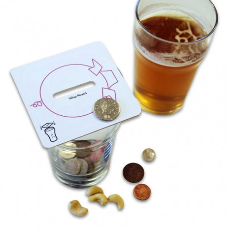 bierviltspel 9,2 cm karton wit/zwart 30-delig