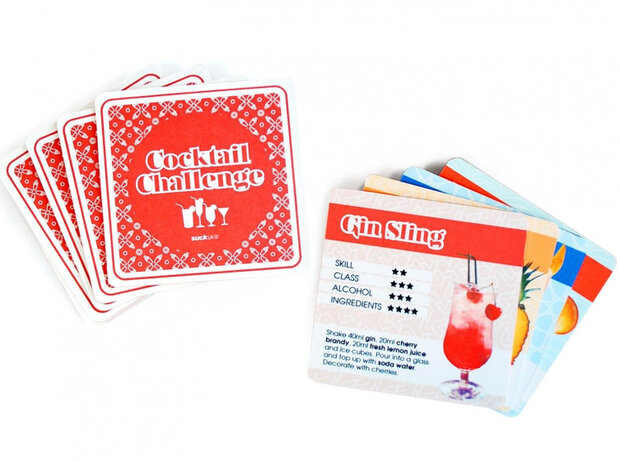 cocktailspel 9,2 cm rood karton 30-delig