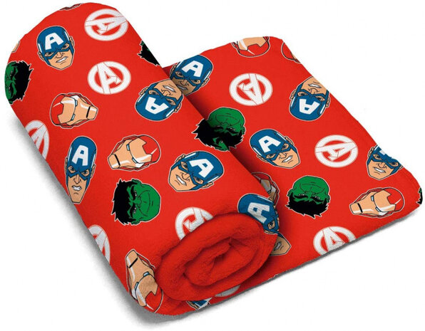 fleecedeken Avengers 150 x 95 cm polyester rood