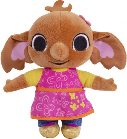 knuffel Sula meisjes 22 cm pluche roze/bruin