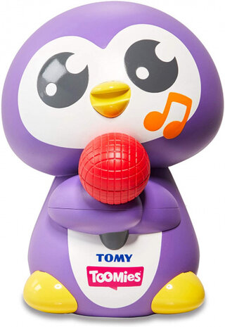 badspeelgoed pingu&iuml;n junior 16 cm paars/wit