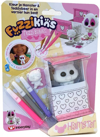 knutselset Fuzzi baby&#039;s hamster 20 cm karton 7-delig