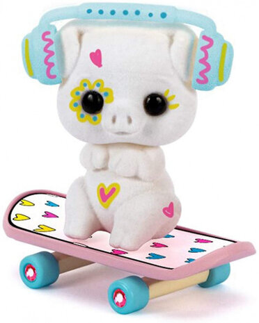 knutselset Fuzzi skaters varkentje 20 cm 8-delig