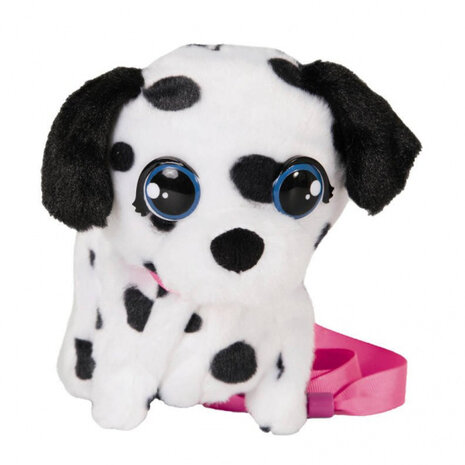 interactieve knuffel Walkiez junior 16 cm pluche zwart/wit