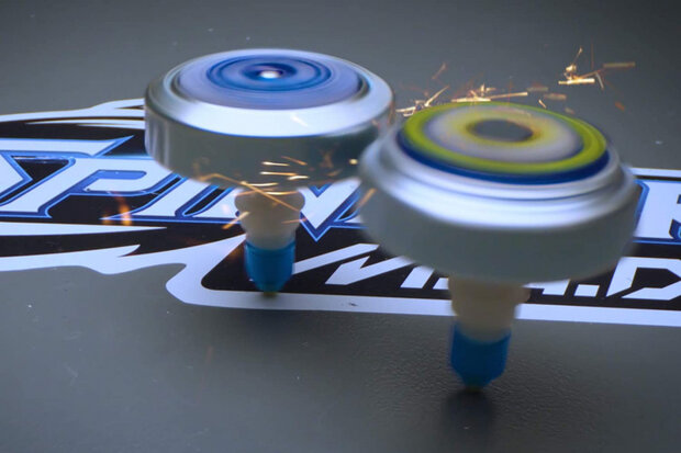 battle set Spinner Mad Duo blauw/rood 4-delig