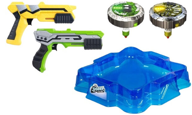 battle set Spinner Mad Deluxe geel/groen 5-delig