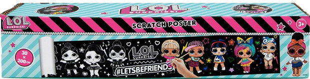 krasposter meisjes 30 x 200 cm karton zwart