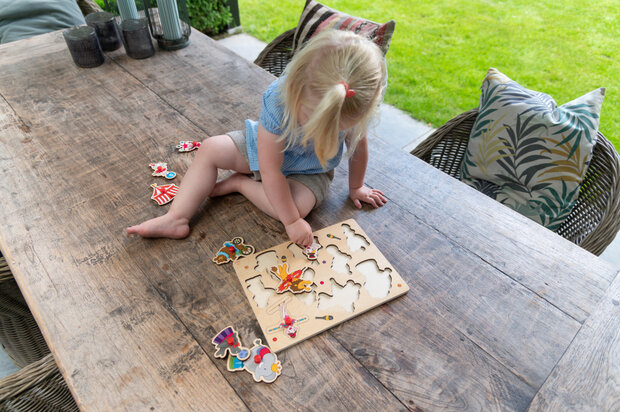 vormenpuzzel circus junior 22,5 x 30 cm hout 10-delig
