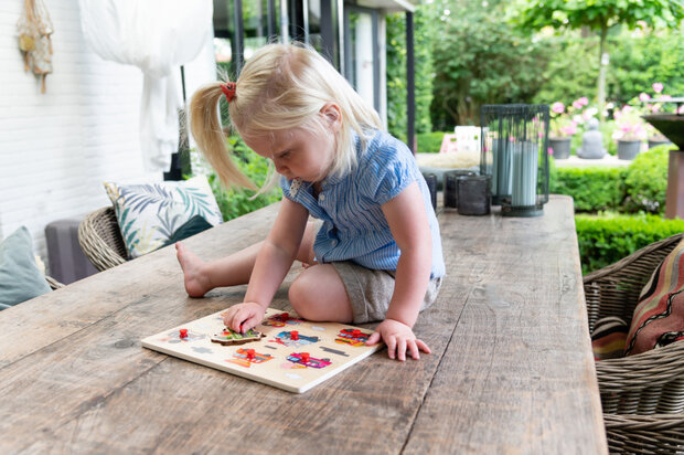 vormenpuzzel foodtruck junior 22,5 x 30 cm hout 9-delig