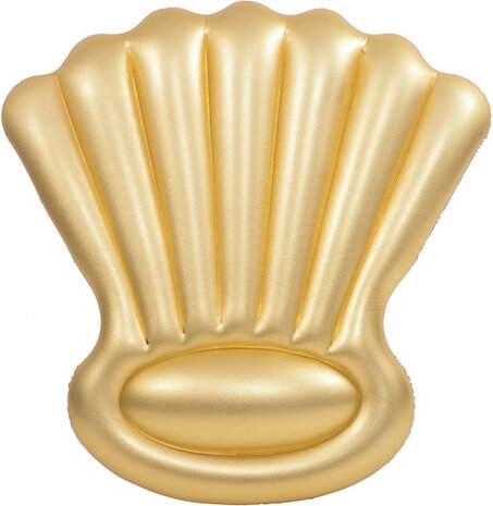 luchtbed schelp 150 x 146 cm PVC goud