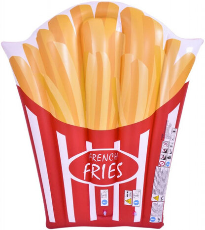 luchtbed friet 151 x 138 cm vinyl geel/rood