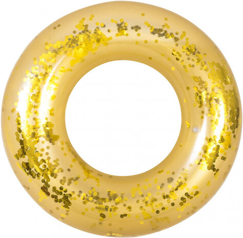 zwemband met glitters 106 x 30 cm goud