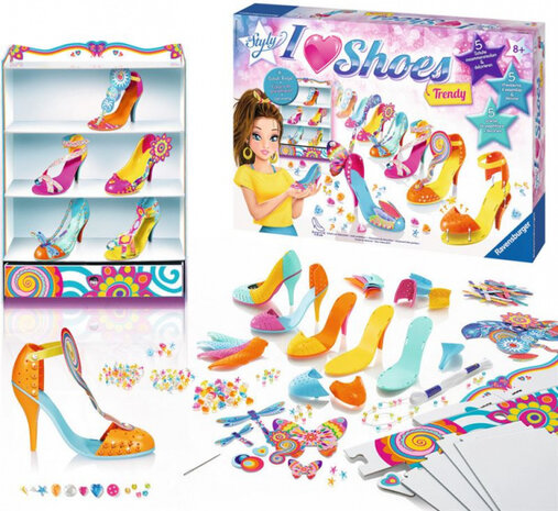 knutselset I Love Shoes meisjes karton 21-delig