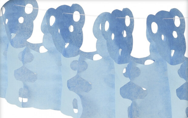 slinger jongen 5 meter papier blauw