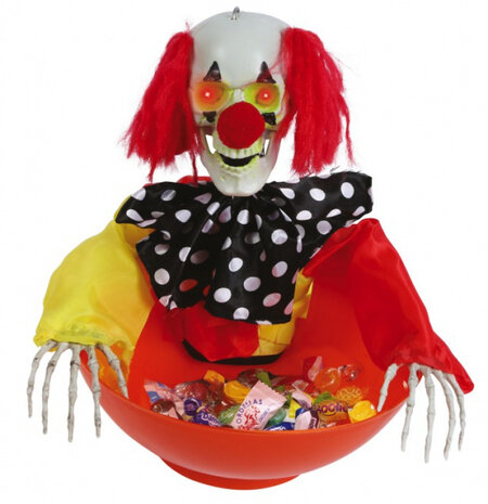 horrorclown 27 x 24 cm ABS geel/rood
