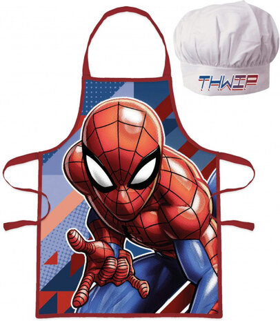 kookschort Spider-Man katoen blauw/rood 2-delig