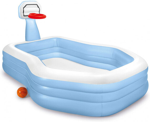opblaaszwembad 57183NP Basketbal 257 x 130 cm blauw/wit