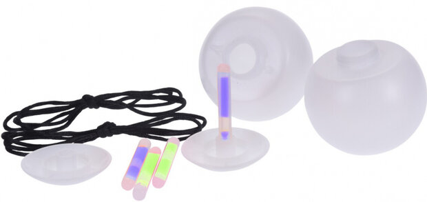 spin bal glow-in-the-dark blauw/groen 6-delig