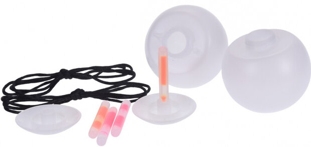 spin bal glow-in-the-dark oranje/roze 6-delig