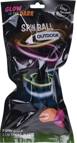 spin bal glow-in-the-dark oranje/roze 6-delig
