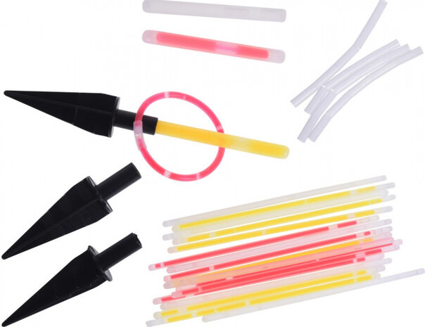 ringwerpen glow-in-the-dark geel/rood42-delig