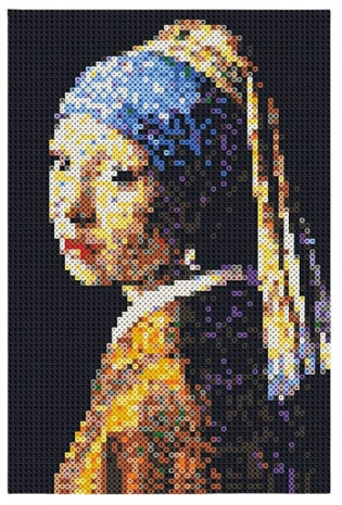 strijkkraalkunstwerk Beedz Art Vermeer 45,5 cm 9-delig