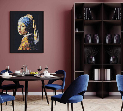 strijkkraalkunstwerk Beedz Art Vermeer 45,5 cm 9-delig