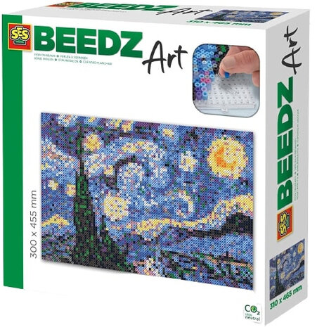 strijkkraalkunstwerk Beedz Art van Gogh 45,5 cm 9-delig